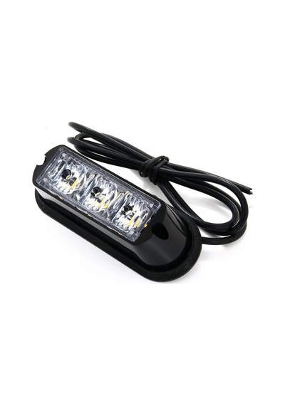 Araba Kamyon 3 Led Kırmızı Acil Flaş Uyarı Işığı 12-24v
