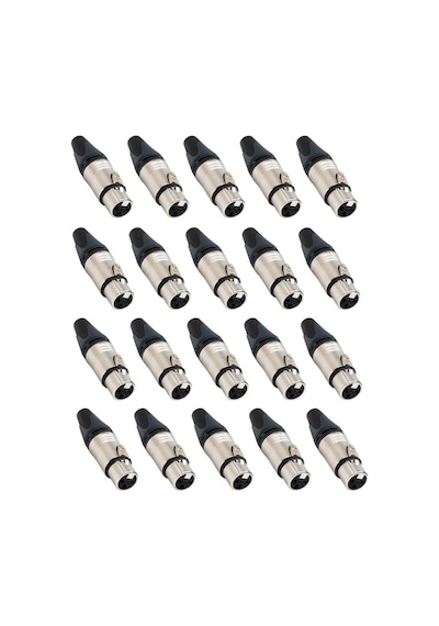 Hepa Merz Sfc-f11-20x Canon Dişi 3 Pinli Xlr Silver Konnektör 20 Adet