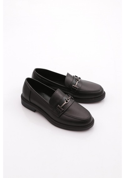 Dgn 24044 Kadin Loafer Ayakkabi Siyah