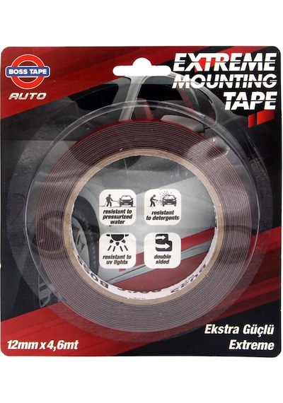 Geseus Boss Extreme Çok Güçlü Oto Aksesuvar Montaj Bandı 12 MMx4.6