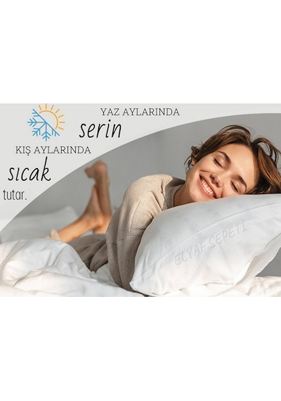 Elyaf Sepeti %100 Doğal El Dikişi Organik Yün Yastık Beyaz 50 x 70 CM