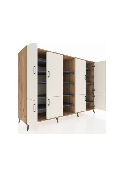 Kronos Dolap 14 Raflı 8 Kapaklı 220x59x163 Çam-aytaşı/antrasit Çam-aytaşı/antrasit Kronos Dolap 14 Raflı 8 Kapaklı 220x59x163 Çam-aytaşı/antrasit Çam-aytaşı/antrasit