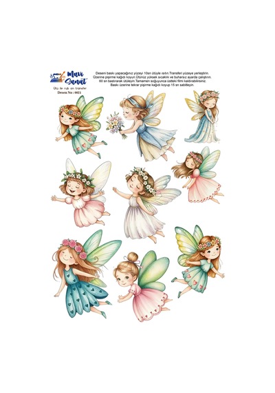 Mavi Sanat Ütü İle Rub On Transfer Kağıdı A4 Model No: 0021