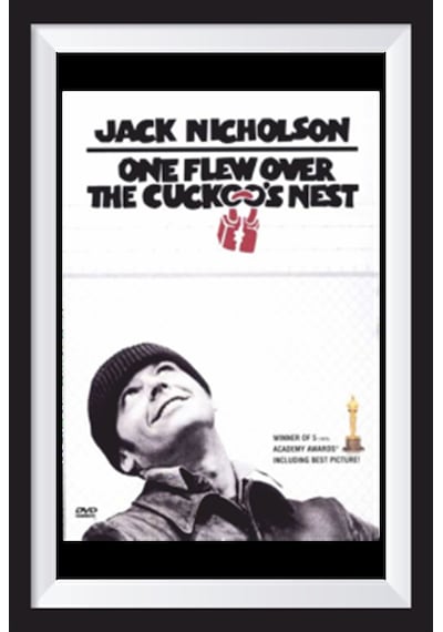 guguk kuşu sinema afişi çerçeve görünümlü retro ahşap poster