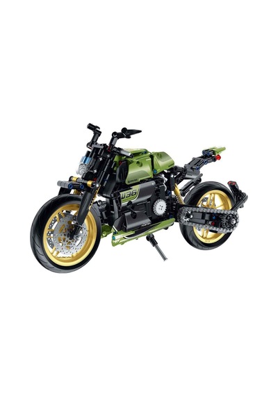 İm. Master Yeşil Motosiklet Yapı Seti 572 Parça Fonksiyonel Amortisörlü Teknik Model