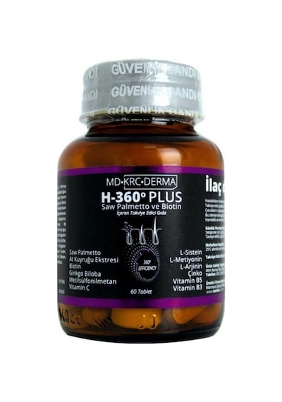 Hair 360 Plus Saw Palmetto ve Biotin 60 Tablet