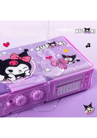 Sanrio Kuromi Çok Fonksiyonlu Şifreli Kalem Kutusu Mor Kuromi Kalemlik Sanrio Kore Tarzı Mor
