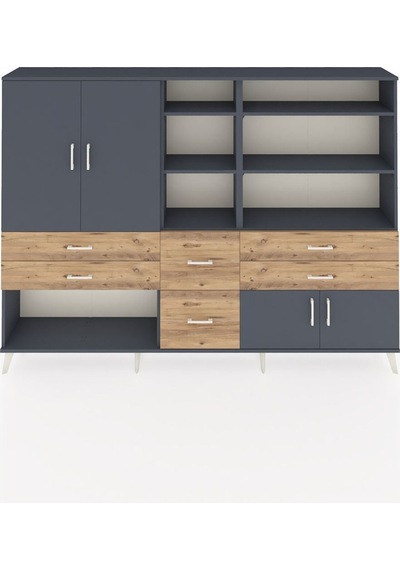 Arges Dolap 10 Raflı 6 Çekmeceli 4 Kapaklı 220x30x163 Antrasit-antrasit/çam Antrasıt/atlas Çam - Antrasıt Arges Dolap 10 Raflı 6 Çekmeceli 4 Kapaklı 220x30x163 Antrasit-antrasit/çam Antrasıt/atlas Çam - Antrasıt