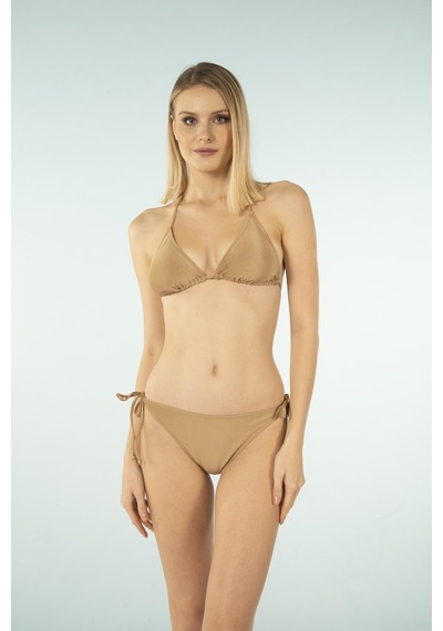 Estiva Üçgen İpli Bikini Takımı - Kahverengi