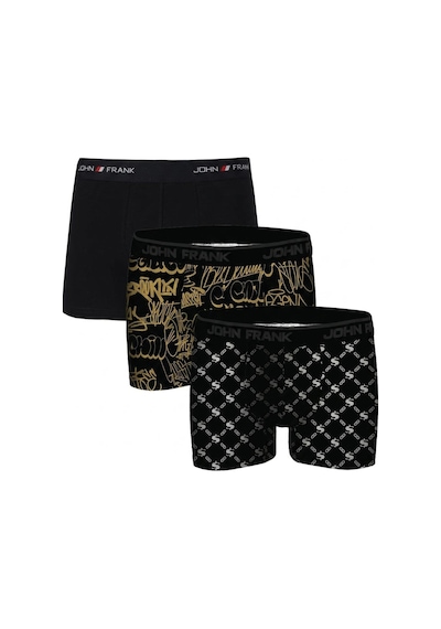 John Frank Logolu Pamuklu 3'lü Paket Boxer Erkek Boxer Jfbs3 Lacivert-ssarı-sbeyaz