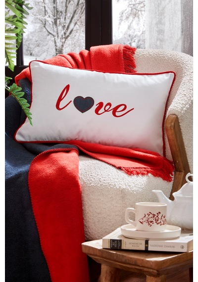 Özdilek Love Dekoratif Yastık 31x50 Cm Beyaz