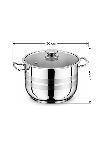 30 Cm Büyük Boy Derin Çelik Tencere,cam Kapaklı 18/10 Paslanmaz Çelik İndüksiyon Tabanlı Aşure,reçel,çorba Tenceresi Gümüş 30 Cm Büyük Boy Derin Çelik Tencere,cam Kapaklı 18/10 Paslanmaz Çelik İndüksiyon Tabanlı Aşure,reçel,çorba Tenceresi Gümüş
