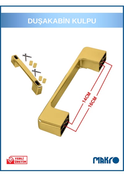 Gold Duşakabin Kulp 14-16 Cm Ayarlı Gold