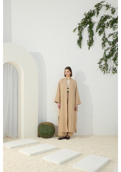 Aker Camel Kuşaklı Rahat Kalıp Sabahlık Camel Camel