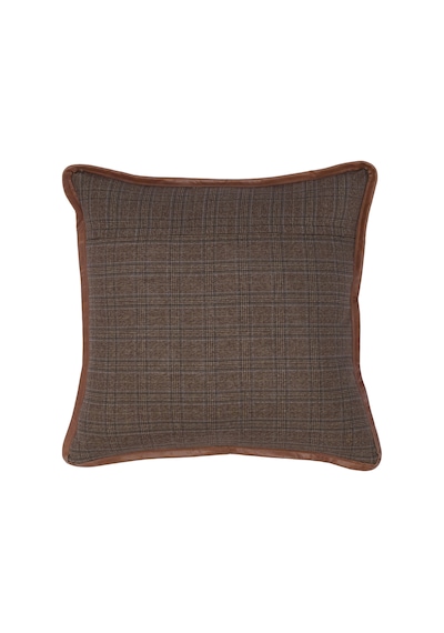 Yargıcı Deri Detaylı Kare Yastık 50x50 Cm 26knht1025n St