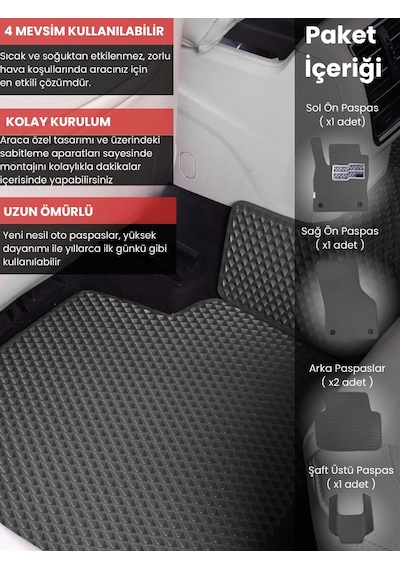 Seat Arona 2021-2025 Uyumlu Eva Paspas Tam Set Oto Paspas,araca Özel,kolay Montaj 454