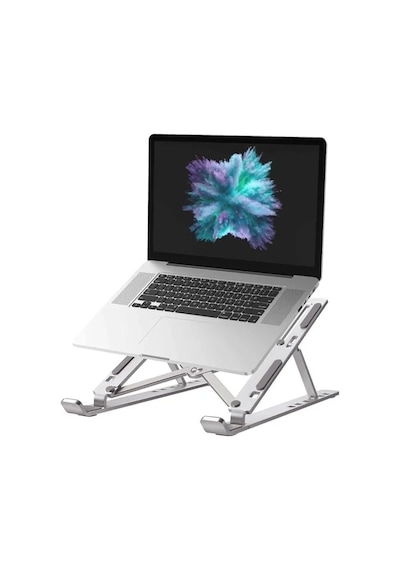 Taşınabilir Laptop Standı, Metal, Kaymaz, Ergonomik Tasarım