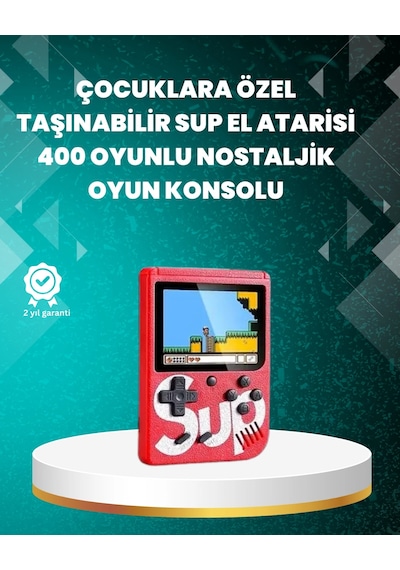 Mey İthalat Tv Çıkışlı Mini Retro El Konsolu 400 Oyunlu