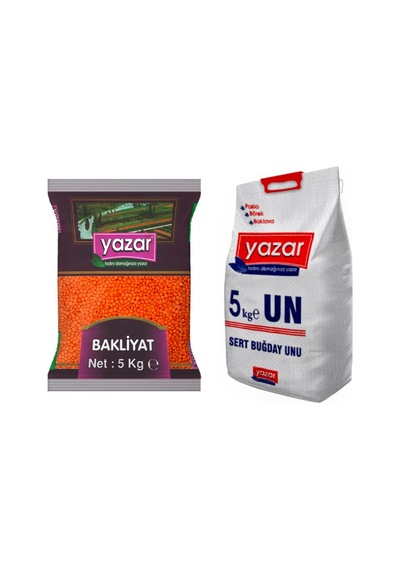 Yazar Kırmızı Mercimek 5 KG + Yazar Un 5 KG