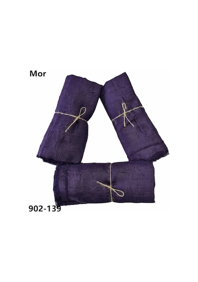Soft İpek Bambu Pamuk Şal Mor 902-139 Çok Renkli