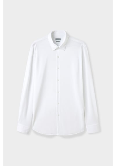 Twn Slim Fit Beyaz Örme Gömlek 5ec02ım02259m Çok Renkli