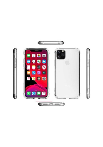 Apple Uyumlu iPhone 12 Mini Şeffaf Kılıf Köşelerde Darbelere Karşı Ultra Kalınlık Antishock