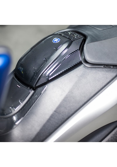 Yamaha Tmax 530 Dx 2017-2020 İle Uyumlu Kaydırmaz 6d Karbon 15 Parça Tank Pad Seti Gc63 KARBON