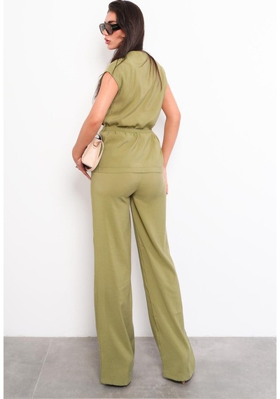 Seeh Yeşil Basic Yelek Pantolon Takım Sh241 Standart