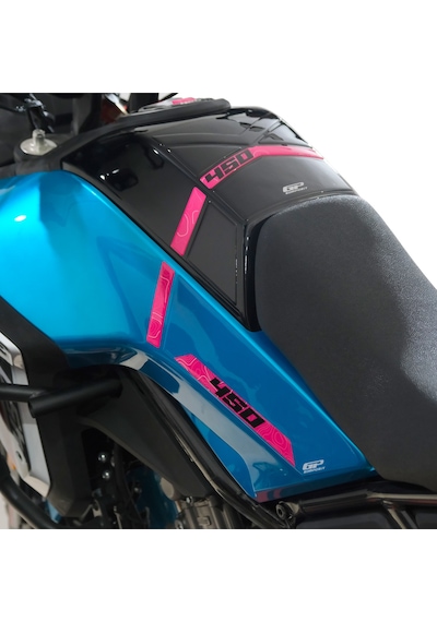 GP Kompozit CF Moto 450 MT 2024 Uyumlu Tank Pad Mavi