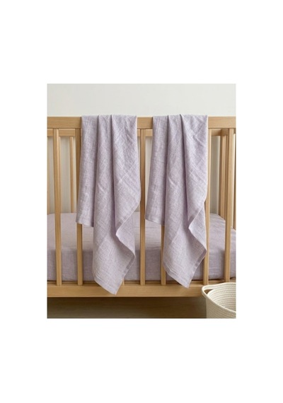 2 Li Müslin Bebek Örtüsü 80x90 Cm Müslin Bebek Örtüsü & Yeni Doğan Kundak Alt Açma Mor - 865012378 Mor