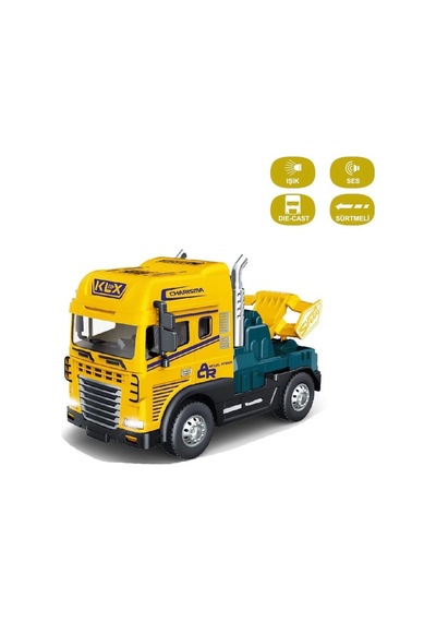 Klx600-345 Sürtmeli Işıklı Müzikli 1:24 Çekici Tır Kafası Çok Renkli