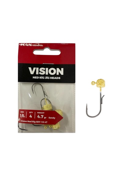 Hanfish Vision Ned Rig Jig Head Sdy 4.7gr No:1/0 Sandy 4 Adet