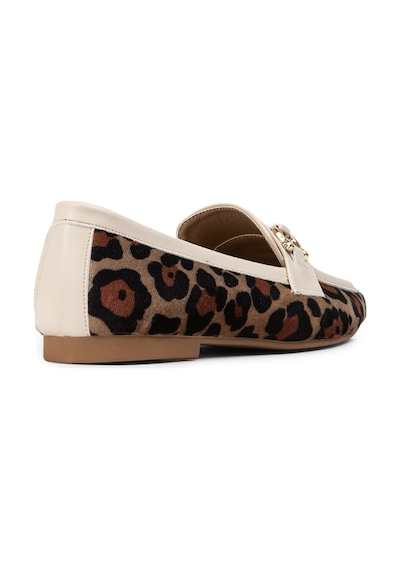 Deery Bej Rengi Leopar Desen Kadın Babet - K2067zbejc01 Bej