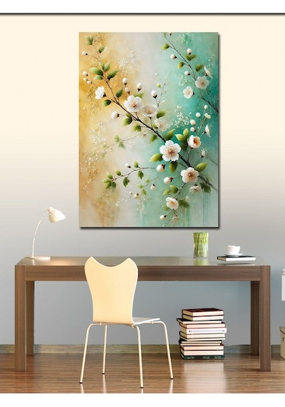 Kanvas Tablo Çiçekli Dal Motifi 100cmx140cm