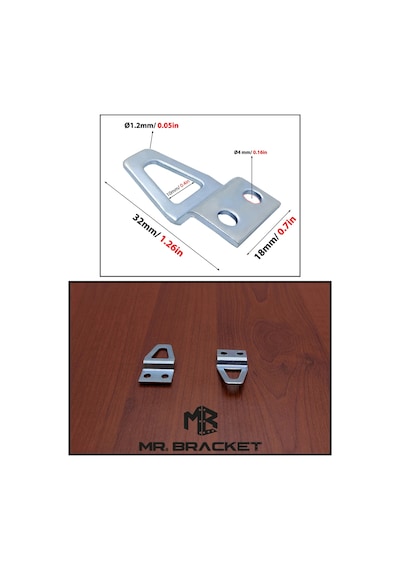 10 Ad Tablo Kancası Kıvrık Model - Metal Çerçeve Askısı Aparatı - Vidalı Fotoğraf Resim Asma Kancası Galveniz
