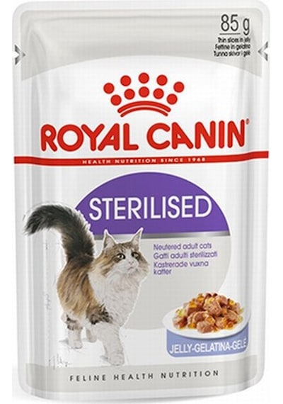 Royal Canin Sterilised Jelly Pouch Kısırlaştırılmış Yetişkin Kedi Yaş Maması 6 x 85 G