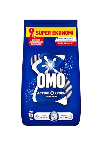 Omo Active Oxygen Beyazlar Toz Deterjanı 9 Kg