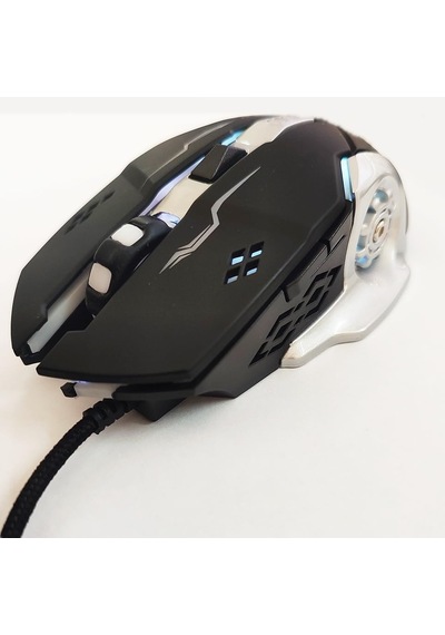 Gmx7 Rgb Gaming Mouse, 7 Tuşlu, Kablolu Usb, Gökkuşağı Led Aydınlatmalı, Optik Oyuncu Mouse, Stalker Warrior Gri