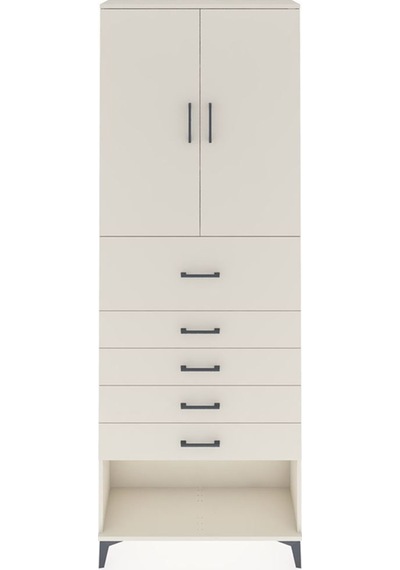 Arges Dolap 3 Raflı 5 Çekmeceli 2 Kapaklı 88x30x243 Aytaşı-aytaşı Aytası