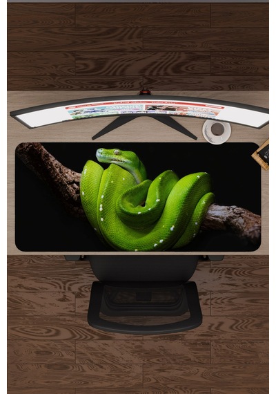 Yılan Kaymaz Dikişli Kauçuk Oyuncu Mousepad V4 - 90x40 Xxl Gaming Mouse Pad Fare Altlığı