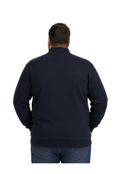 Battalmoda Erkek Büyük Beden Lacivert Basic Cepli Triko Hırka 3xl-4xl-5xl-6xl