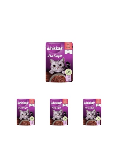 Tr Pouch Pure Delight Jöle İçinde Sığır Etli Yetişkin Kedi Konservesi 85 Gr Tekli Paket 4 Paketi