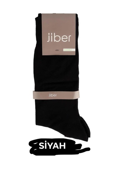 Jiber Erkek Likralı Bambu Uzun Soket Çorap Ç5500 - 6 Adet Siyah