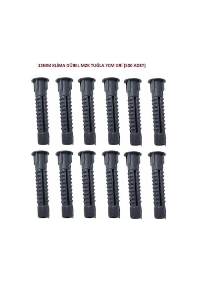 12mm Klima Dübel Mzk Tuğla 7cm Gri 500 Adet