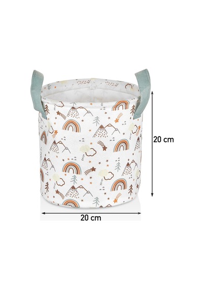 Serstil Rainbow Serisi Silindir Orta Boy Sepet - 20 X 20 Cm Gökkuşağı