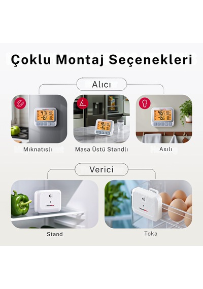 Thermopro Tp210 150m Sensörlü Derin Dondurucu Buzdolabı Max/min Sıcaklık Ölçer Termometre