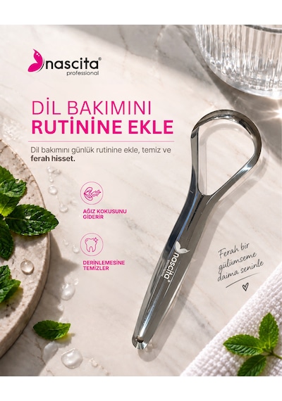 Nascita Professional Paslanmaz Çelik Dil Temizleyici