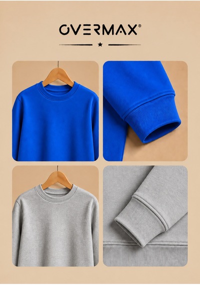 Overmax 2 Li Kapüşonsuz Sweatshirt Seti Çocuk Unisex - 3-12 Yaş Saks Mavi-gri - 920169697 Saks Mavi-gri Overmax 2 Li Kapüşonsuz Sweatshirt Seti Çocuk Unisex - 3-12 Yaş Saks Mavi-gri - 920169697 Saks Mavi-gri