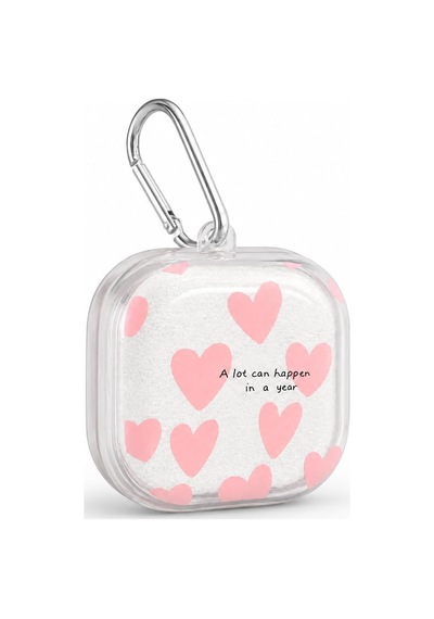 Samsung Galaxy Buds 4 / Buds 4 Pro İle Uyumlu Heartmessage Kalp Desenli Şeffaf Kulaklık Kılıfı Simli Görünümlü, Metal Karabinalı, Baskılı Koruyucu Kulaklık Kabı Samsung Galaxy Buds 4 / Buds 4 Pro İle Uyumlu Heartmessage Kalp Desenli Şeffaf Kulaklık Kılıfı Simli Görünümlü, Metal Karabinalı, Baskılı Koruyucu Kulaklık Kabı