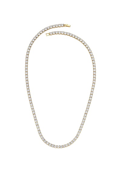 Merano Design 4mm Gold Su Yolu Kolye 60cm Turuncu